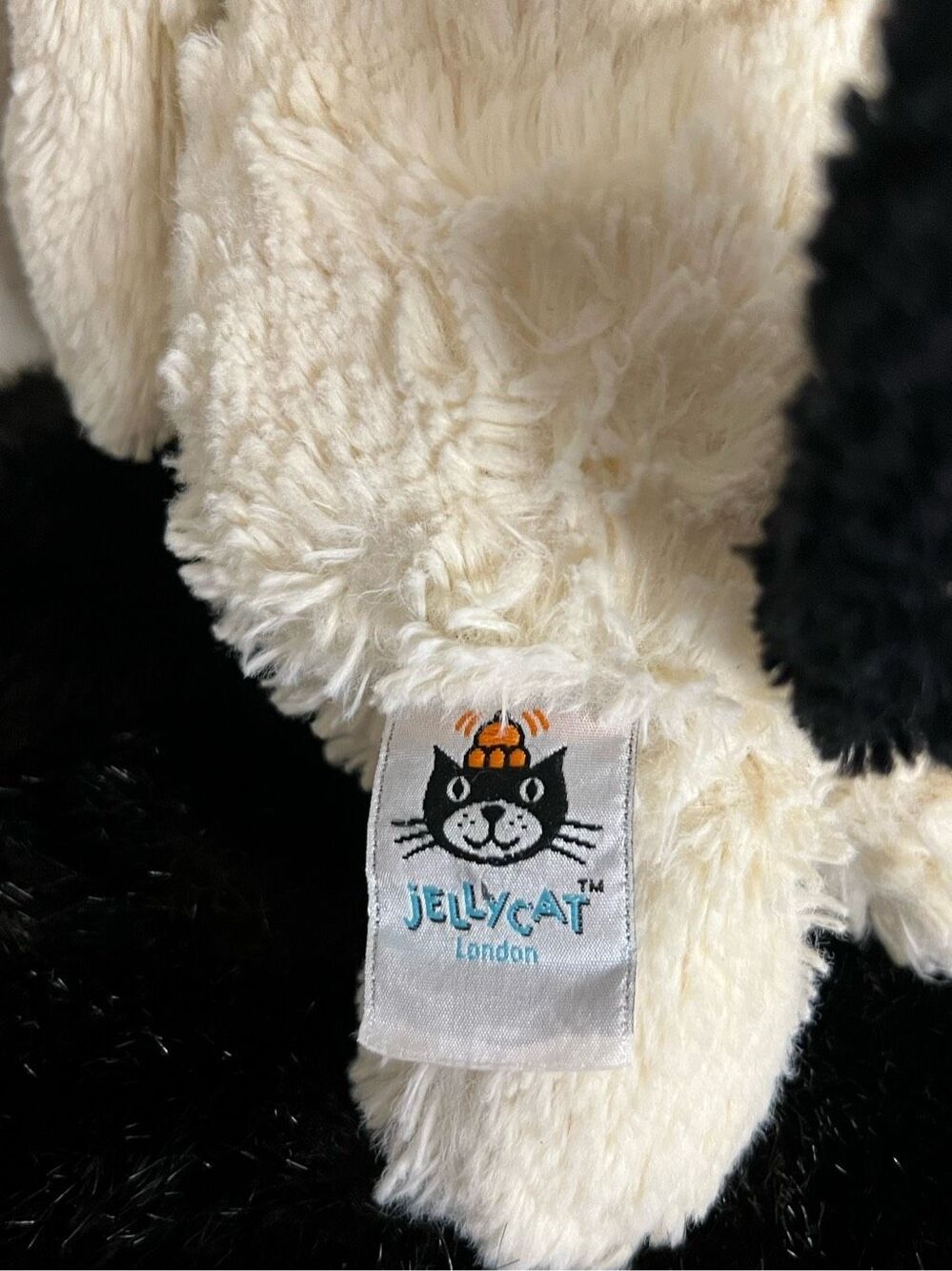 Jellycat London Puppy Dog Plush Stuffed Animal White Black Spots 12 - Picture 3 of 6